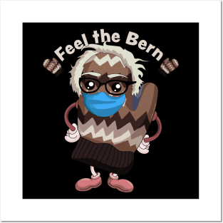 Bernie Sanders Knitted Mitten Feel The Bern Posters and Art